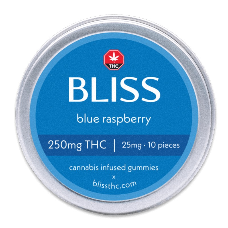 BLISS – Infused Gummies (BLUE RASPBERRY – 250MG)