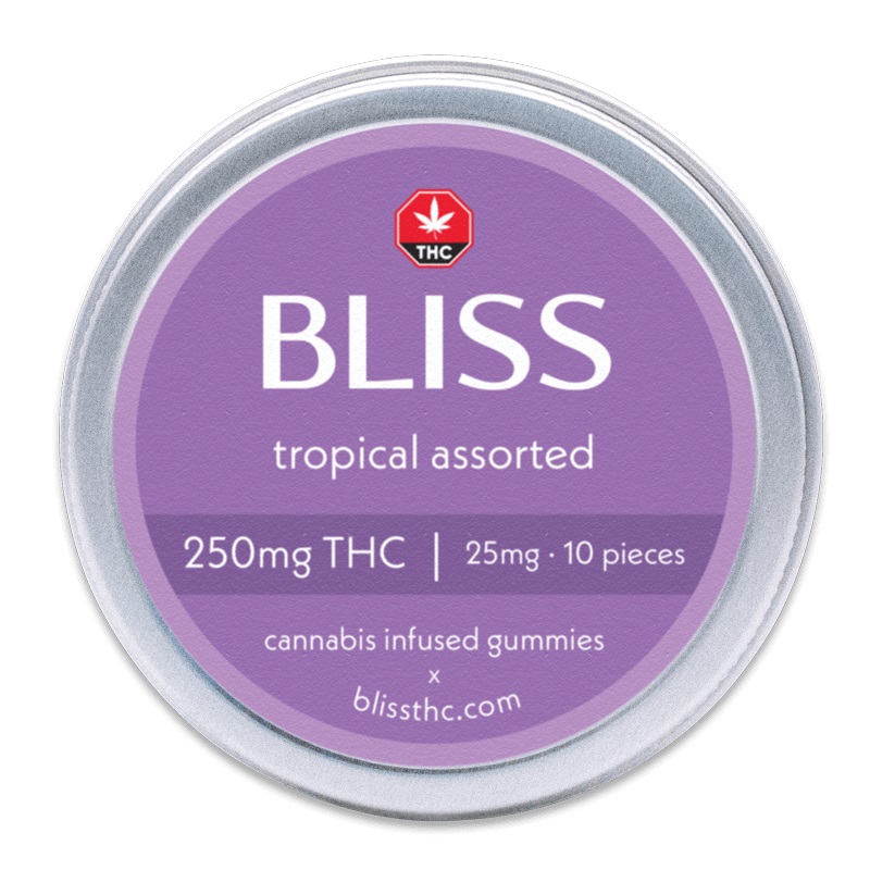 BLISS – Infused Gummies (TROPICAL ASSORTED – 250MG)