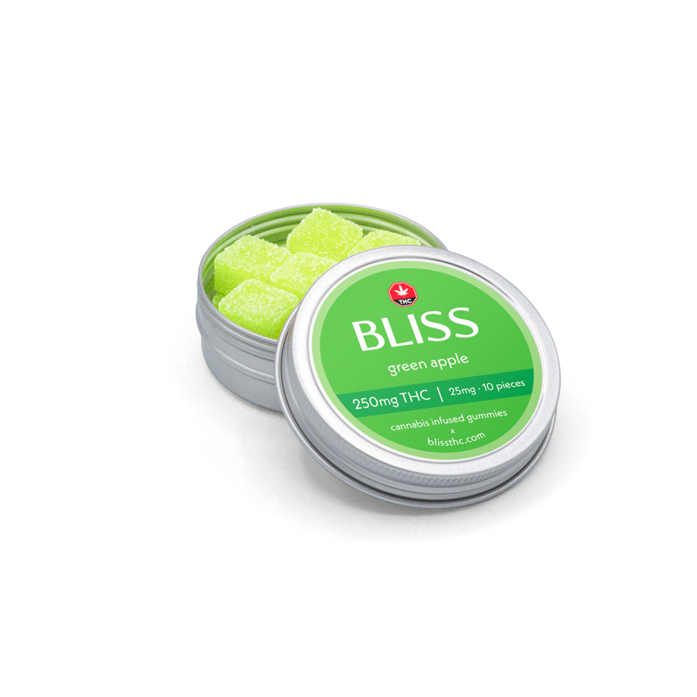 BLISS – Infused Gummies (GREEN APPLE – 250MG) - Image 2