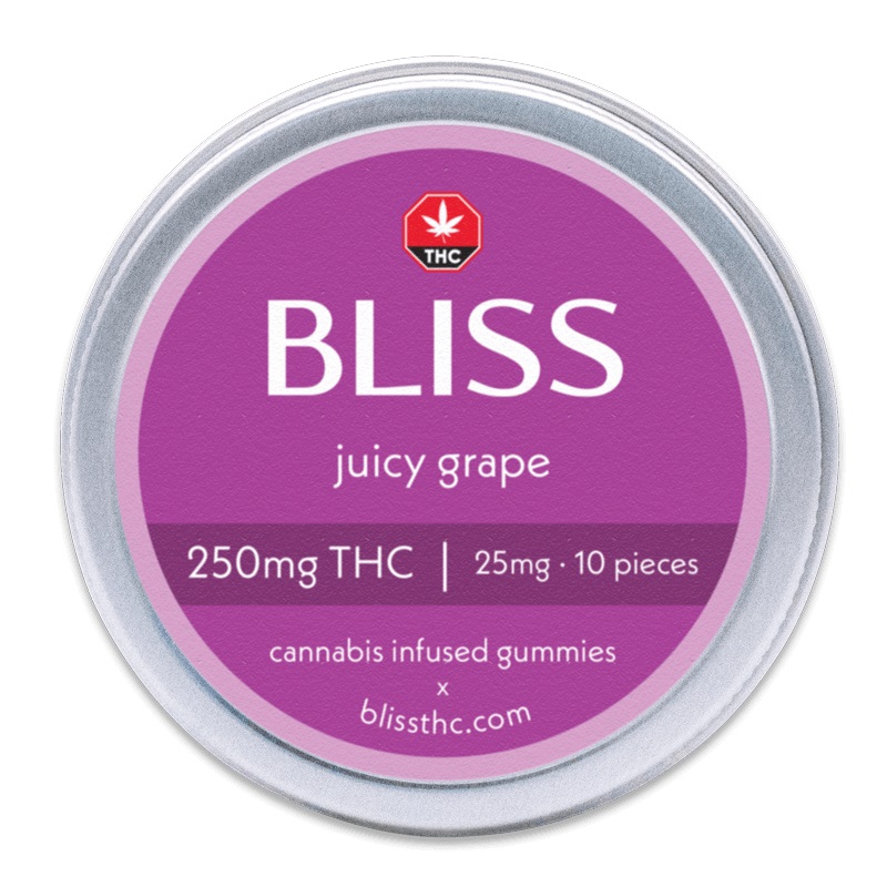 BLISS – Infused Gummies (JUICY GRAPE – 250MG)