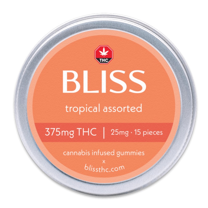 BLISS – Infused Gummies (TROPICAL ASSORTED – 375MG)