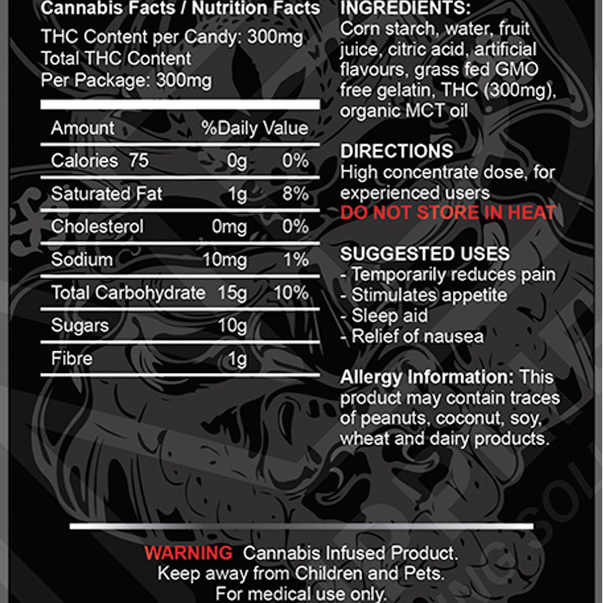The Green Samurai – Lemon Extreme Gummies (THC – 300MG) - Image 2